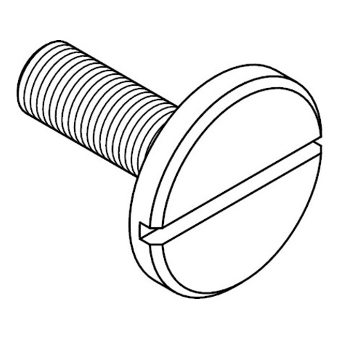 DIN 921 Vis à tête plate fendue, grande tête, inox A1 M4x8 HP
