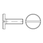 DIN 921 Vis à tête plate fendue, grande tête, inox A1 M5x6 HP