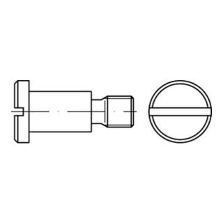 DIN 923 Flachkopfschraube M10x12 Stahl 4.8 blank Schlitz m. Ansatz o. Freistich, 50 Stück Image