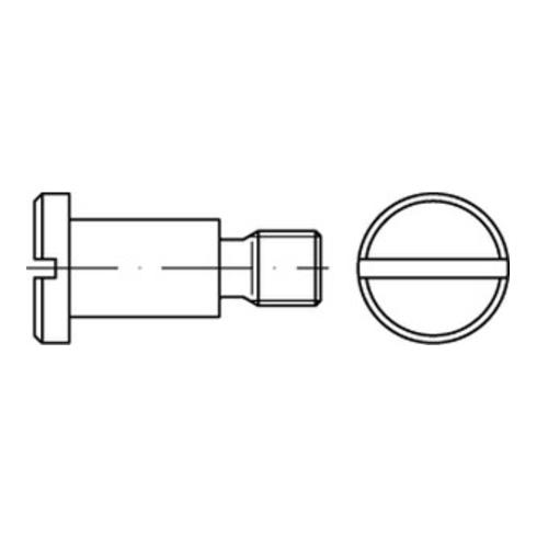 DIN 923 Flachkopfschraube M10x25 Stahl 4.8 galvanisch verzinkt Schlitz m. Ansatz o. Freistich