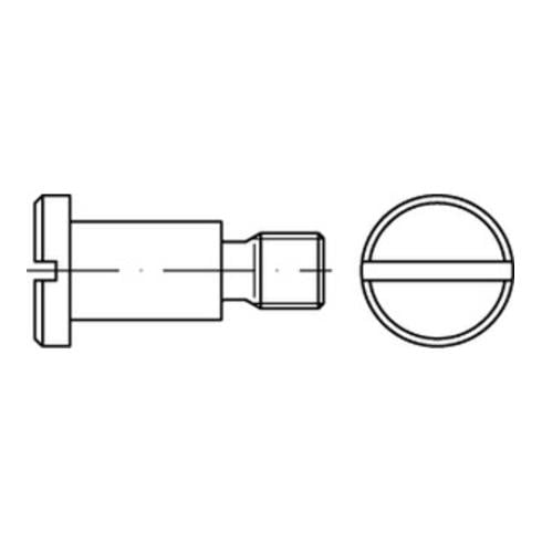 DIN 923 Flachkopfschraube M4x2,5 Stahl 4.8 blank Schlitz m. Ansatz o. Freistich