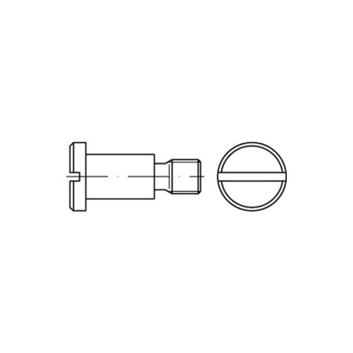 DIN 923 Flachkopfschraube M6x5 Stahl 4.8 galvanisch verzinkt Schlitz m. Ansatz o. Freistich