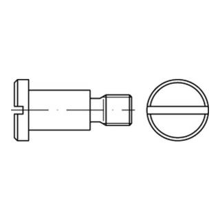 DIN 923 Flachkopfschraube mit Schlitz und Ansatz ohne Freistich