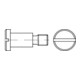 DIN 923 Vis à tête plate fendue avec épaulement, sans gorge, 5.8 galZn M4x3 HP-1