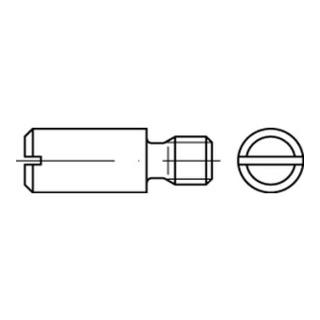 DIN 927 Zapfenschraube mit Schlitz blank