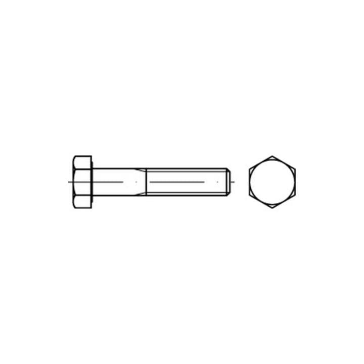 DIN 931/ISO 4014 Sechskant-Schaftschraube M6x150 Edelstahl A4 blank