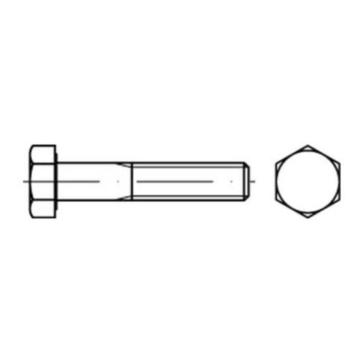 DIN 931/ISO 4014 Sechskant-Schaftschraube M8x45 Edelstahl A2 blank