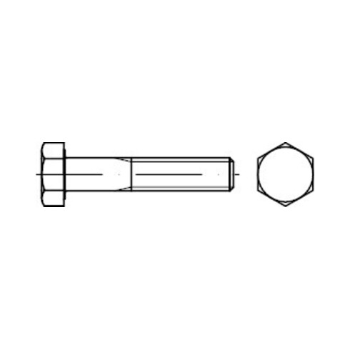DIN 931 Vis à tête hexagonale avec tige, 8.8 galZn M30x90 HP
