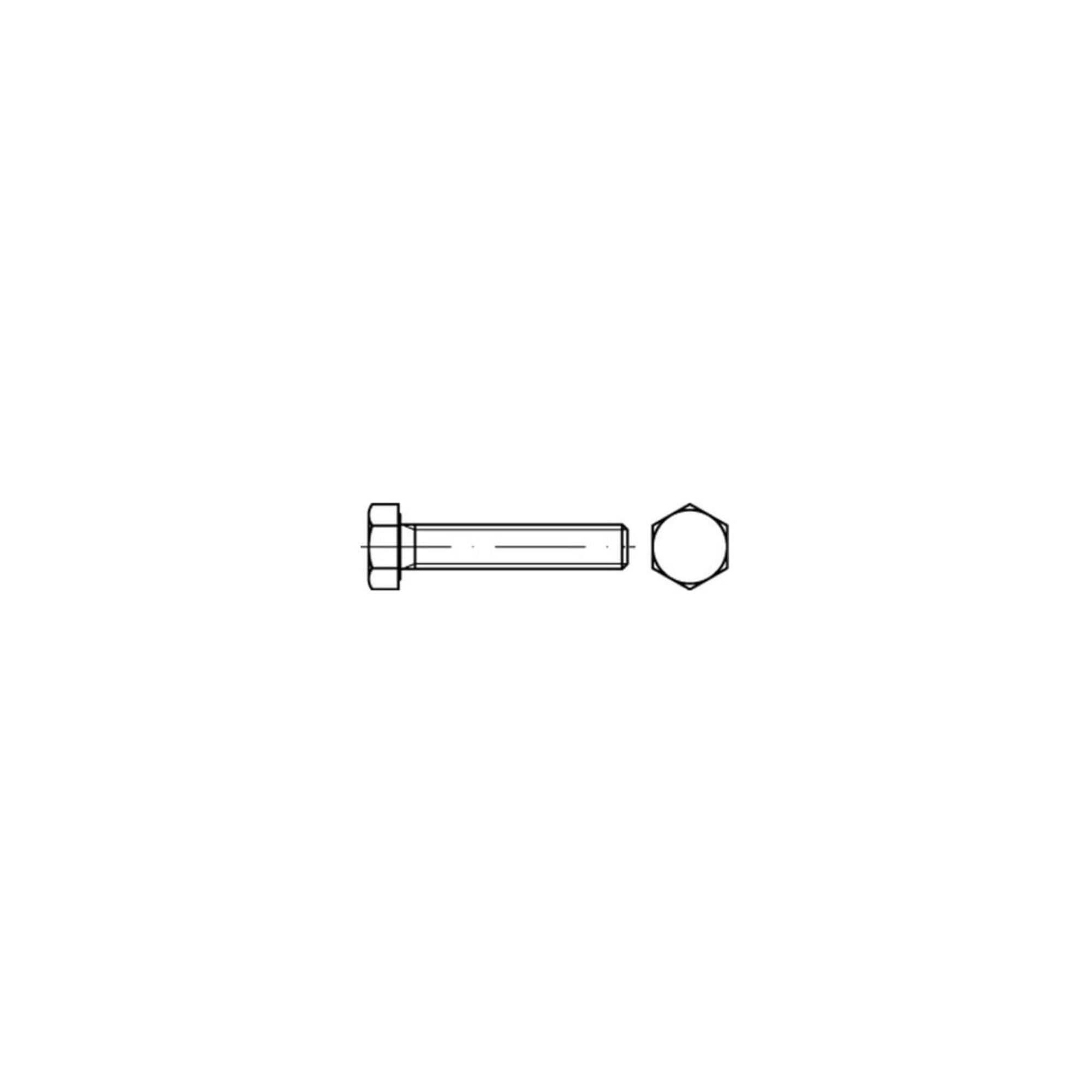 DIN 933/ISO 4017 Sechskantschraube VG M8x80 Stahl 8.8 galvanisch verzinkt ; Industrial Quality Supplies