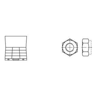 DIN 934 8 Sortiment Mu. gal Zn RG M4 - M16 FG M10x1 - M16x1,5 S