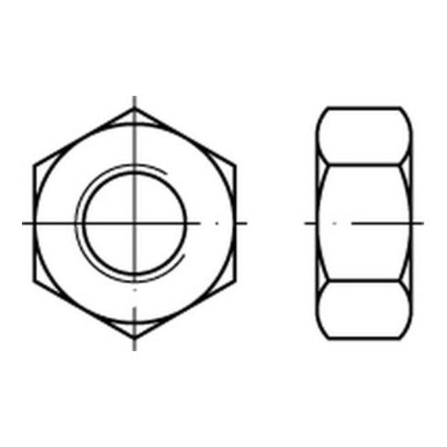 DIN 934/ISO 4032 Sechskantmutter M 2,5 x 0,45 Stahl galvanisch verzinkt