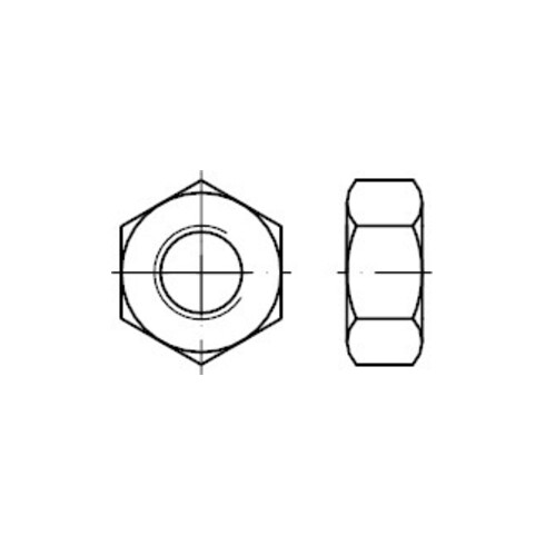 DIN 934 Sechskantmutter, 10 galZn M10 KP