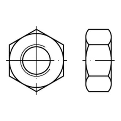 DIN 934 Sechskantmuttern A 4-70 M 10 geschmiert A 4 S