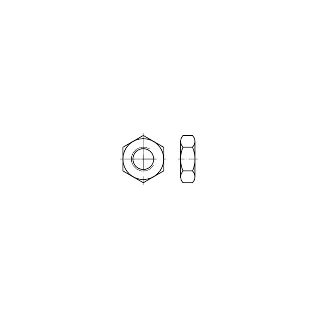 DIN 936 Écrou hexagonal, forme basse, 14H fin M20x2 HP