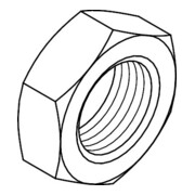 DIN 936 Écrou hexagonal, forme basse, 17H galZn M16 HP-3