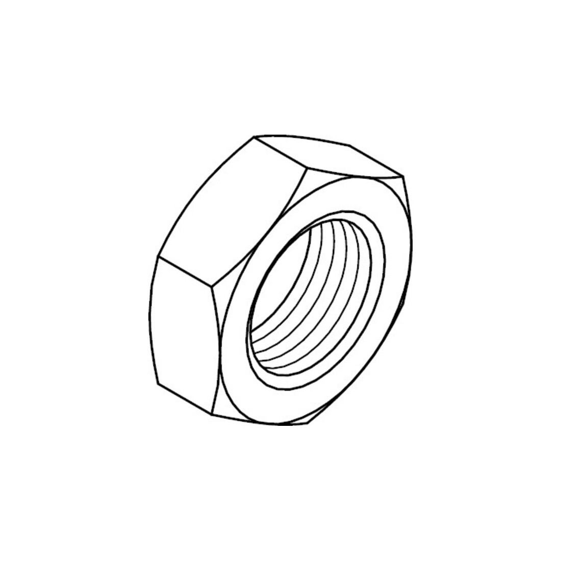 DIN 936 Écrou hexagonal, forme basse, MS fin M16x1,5 HP