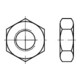 DIN 936 Sechskantmutter, niedrige Form, 17H galZn M16 HP-1