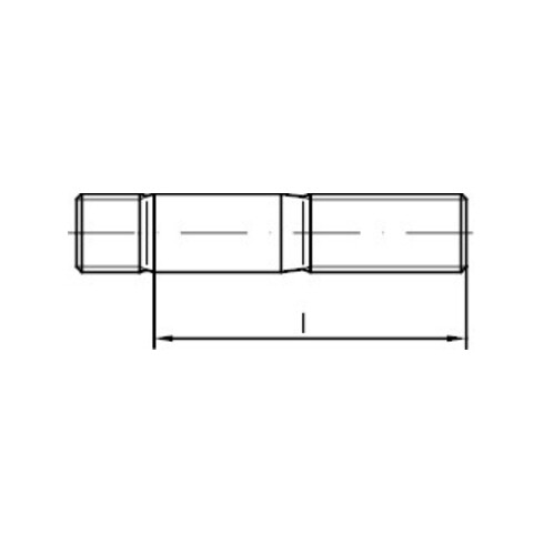 DIN 938 Stiftschraube, Einschraubende 1 d, Edelstahl A4 M12x50 HP