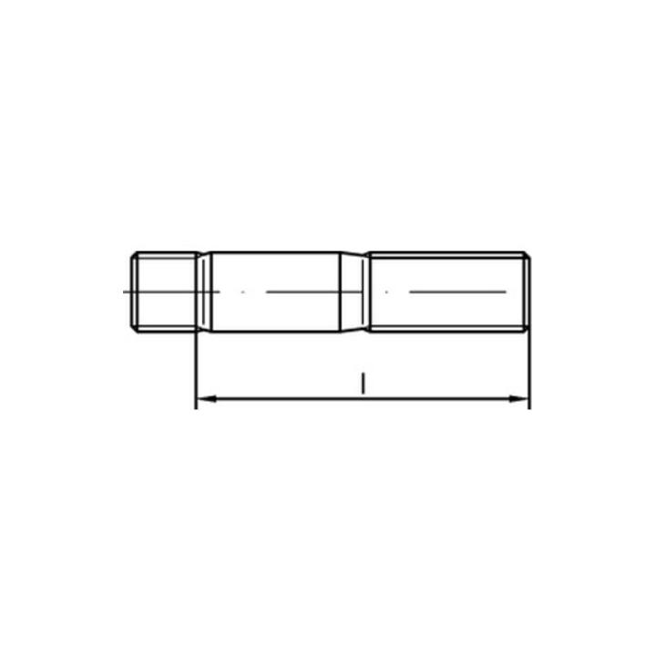 DIN 938 Stiftschraube M16x65 Edelstahl A2 blank