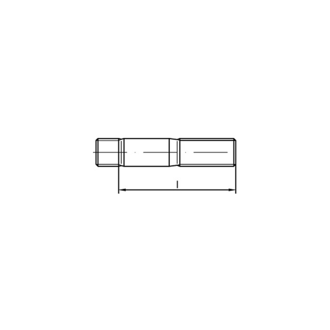 DIN 938 Stiftschraube M16x75 Edelstahl A2 blank