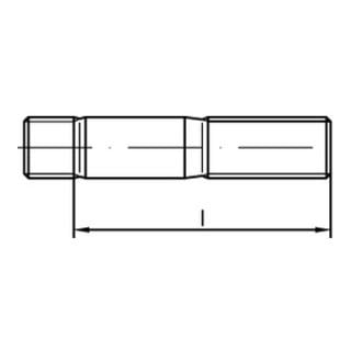 DIN 938 Stiftschraube für Druckbehälterbau nach AD-Regelwerk, Stahl