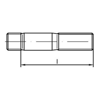 DIN 938 Stiftschraube nach AD W7 für Druckbehälterbau M10x45 Stahl 5.6 galvanisch verzinkt