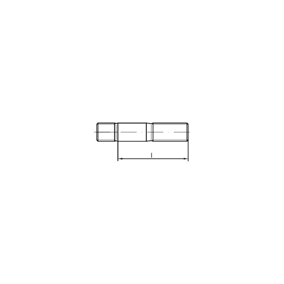 DIN 939 Stiftschraube, Einschraubende 1,25 d, 8.8 galZn M8x30 HP