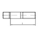 DIN 939 Stiftschraube, extrémité à visser 1,25 d, inox A4 M24x75 HP-1