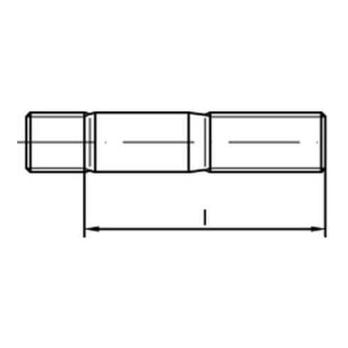 DIN 939 Stiftschraube M10x100 Stahl 10.9 blank