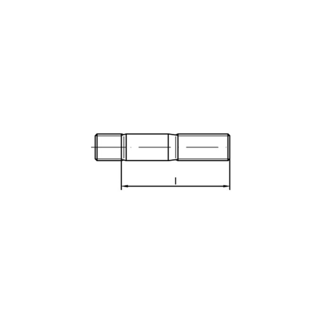 DIN 939 Stiftschraube M10x60 Edelstahl A2 blank