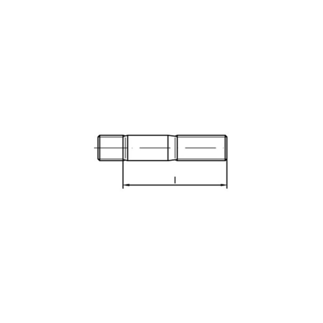 DIN 939 Stiftschraube M12x45 Edelstahl A4 blank