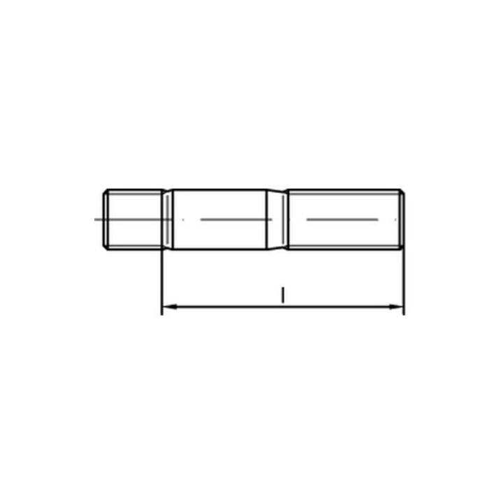 DIN 939 Stiftschraube M16x50 Edelstahl A4 blank