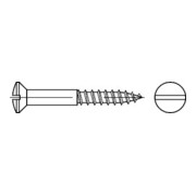 DIN 95 Linsensenk-Holzschraube mit Schlitz, Edelstahl A2 3,5x25 HP