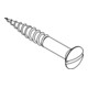 DIN 95 Linsensenk-Holzschraube mit Schlitz, MS galCr 3,5x45 HP-3