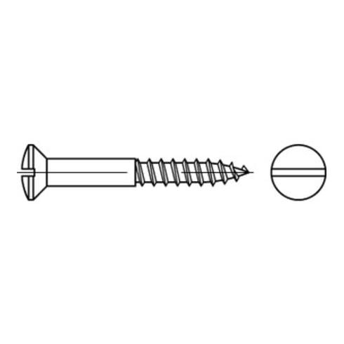 DIN 95 LinsenSenkkopf-Holzschraube 2x10 Messing blank Schlitz