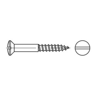 DIN 95 LinsenSenkkopf-Holzschraube 4,5x60 Edelstahl A2 blank Schlitz