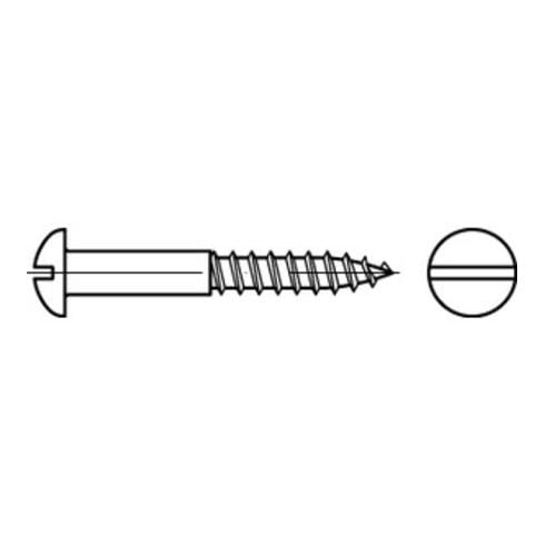 DIN 96 Halbrund-Holzschraube 2,5x20 Messing blank Schlitz