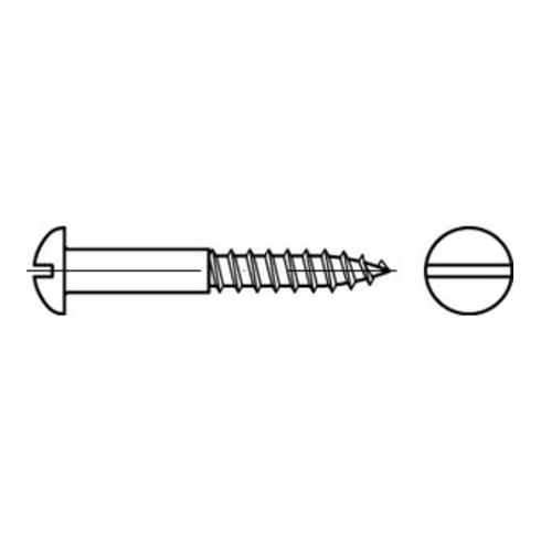 DIN 96 Halbrund-Holzschraube 2x10 Messing blank Schlitz