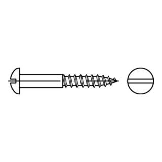 DIN 96 Halbrund-Holzschraube mit Schlitz, Messing
