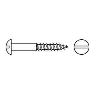DIN 96 Halbrund-Holzschraube 6x30 Edelstahl A2 blank Schlitz