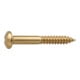 DIN 96 Halbrund-Holzschraube 6x35 Messing blank Schlitz
