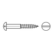 DIN 96 Vis à bois demi-rond fendue, inox A2 2,5x12 P-1