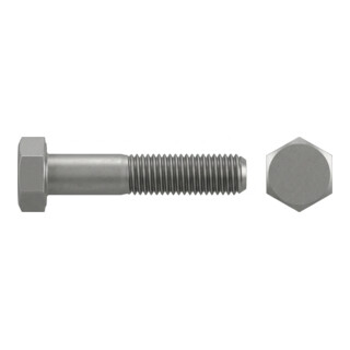 DIN 960/ISO 8765 Sechskant-Schaftschraube Feingewinde M16x110 Stahl 10.9 blank