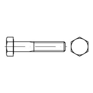 DIN 960 Sechskantschraube mit Schaft Feingewinde, Stahl galv. verzinkt A2F, getempert gal Zn S