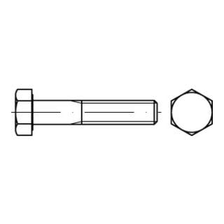 DIN 960/ISO 8765 Sechskant-Schaftschraube Feingewinde Stahl 8.8 galvanisch verzinkt