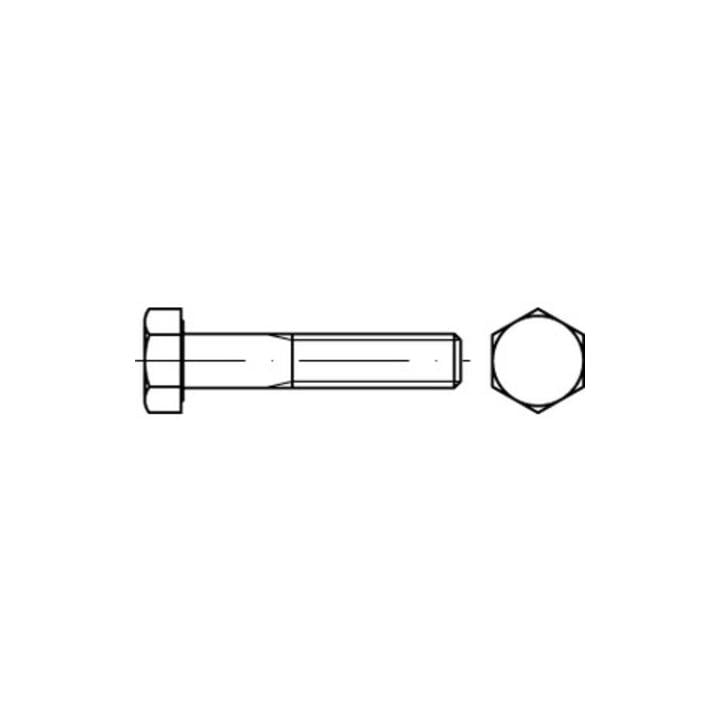 DIN 960 Sechskant-Schaftschraube Feingewinde M14x55 Stahl 10.9 galvanisch verzinkt