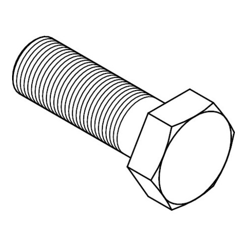 DIN 960 Vis à tête hexagonale avec tige, filetage fin, 10.9 galZn temp. M20x1,5x120HP