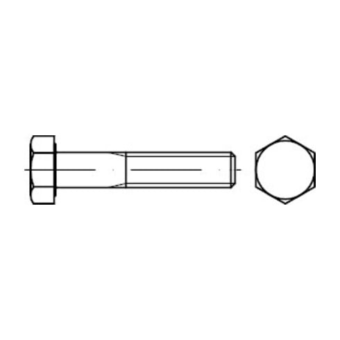 DIN 960 Vis hexagonale avec tige, filetage fin, 10.9 galZn temp. M12x1,5x45HP