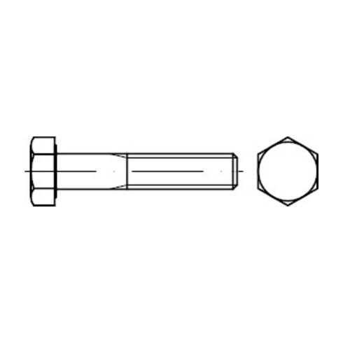DIN 960 Vis hexagonale avec tige, filetage fin, 10.9 galZn temp. M20x1,5x80H