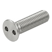DIN 963/ISO 2009 Diebstahlhemmende Senkkopfschraube mit Zweilochantrieb, Edelstahl A2-70, blank-1